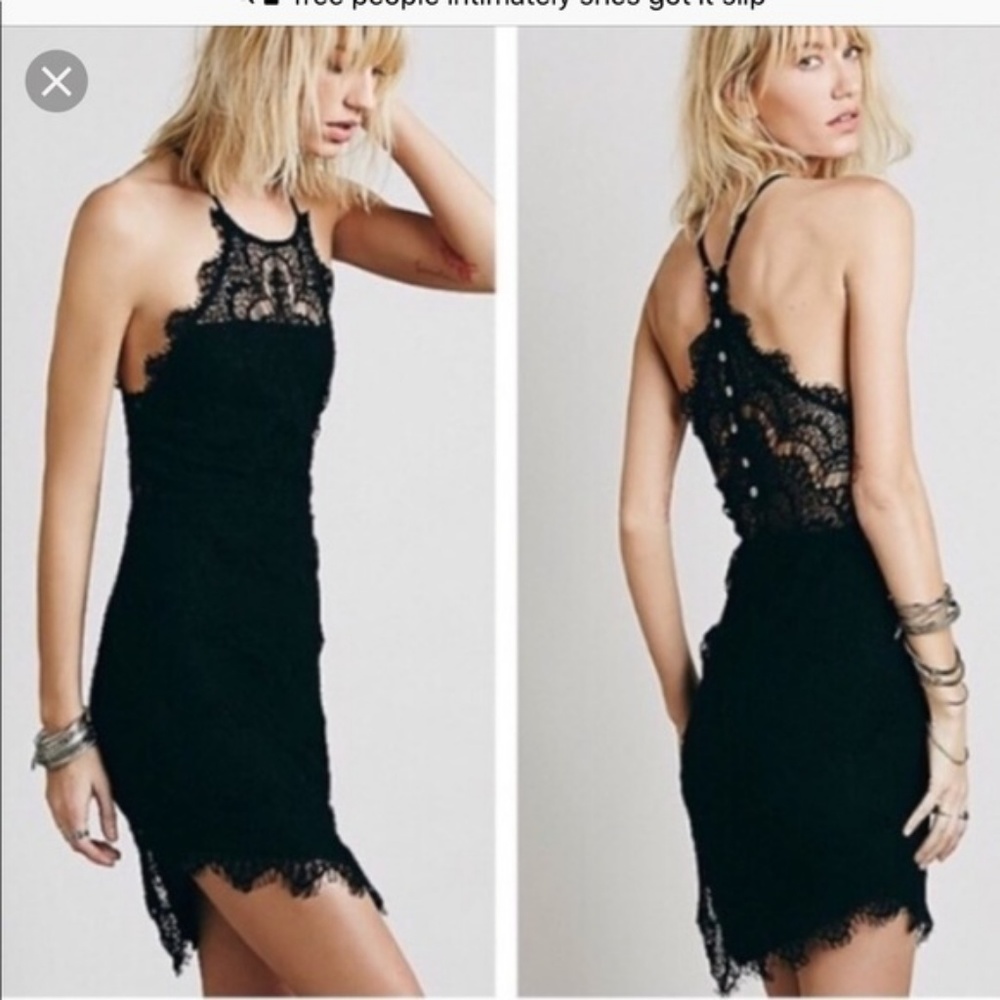 Free People lace black dress